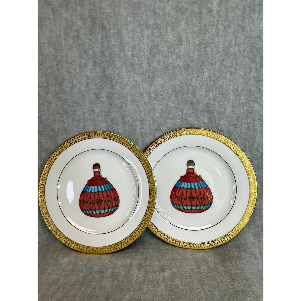 VTG Royal Gallery Gold Buffet Plate Set Decorative‎ Gold Trim Hot Air Balloon